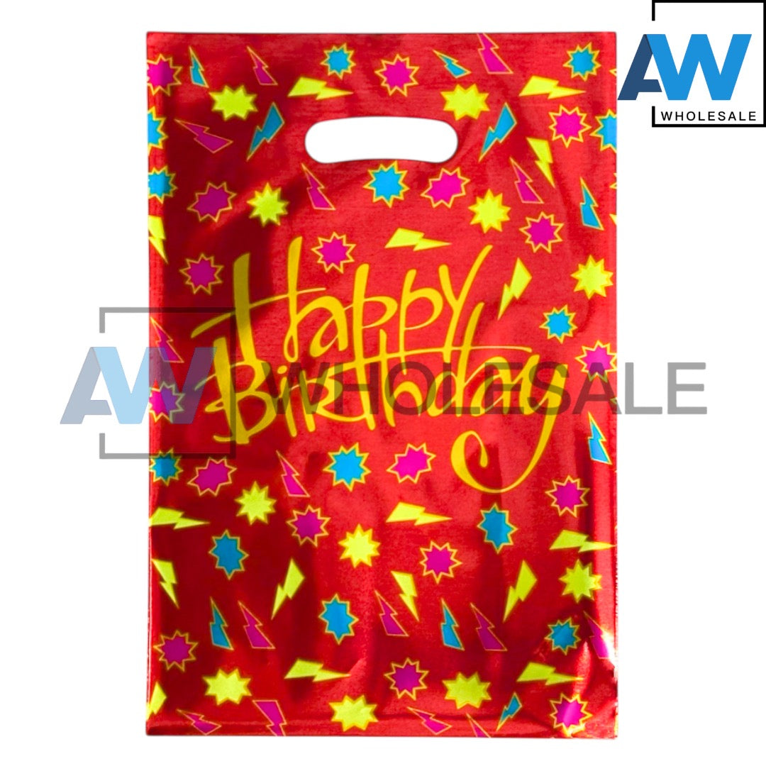 PS-20AB (10 pcs) Happy Birthday Foil Loot Bags