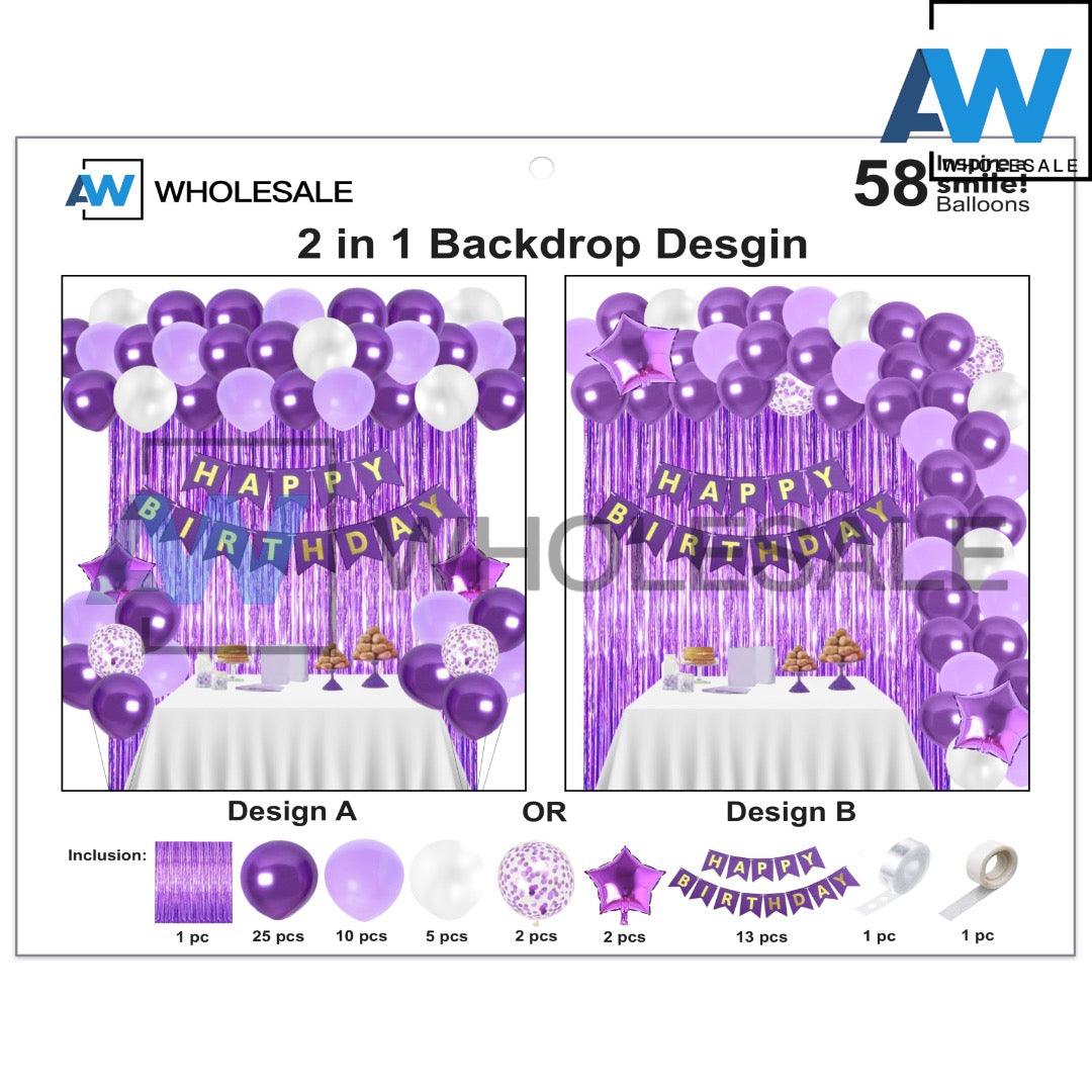 PS-306 (1 set) 58 in 1 Balloon Backdrop Set