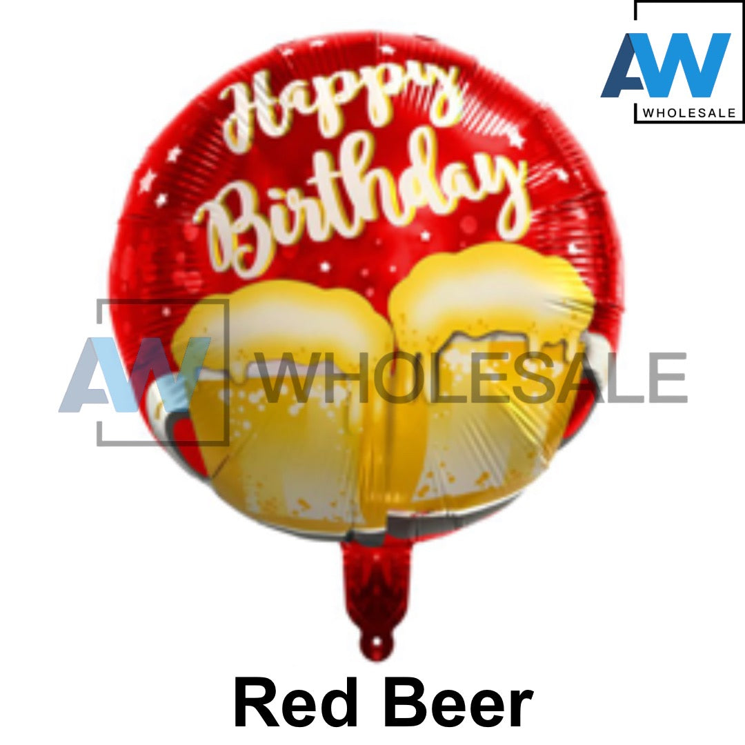PS-344 (1 pc) Happy Birthday Round Foil Balloon