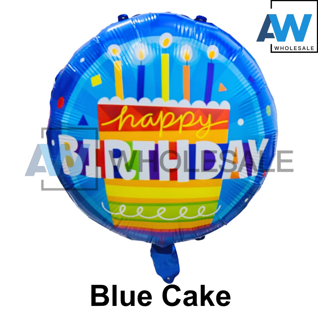 PS-344 (1 pc) Happy Birthday Round Foil Balloon