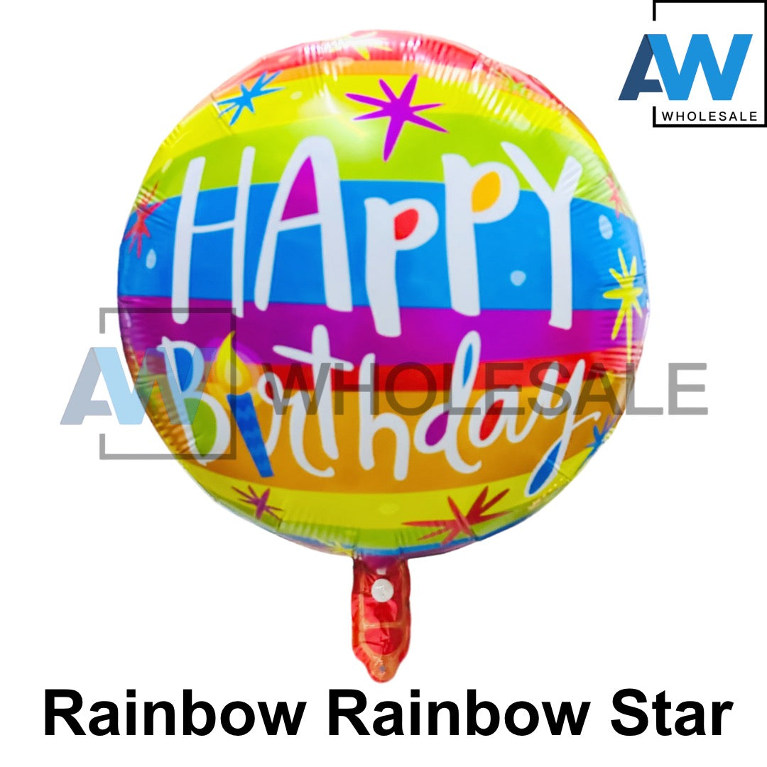 PS-344 (1 pc) Happy Birthday Round Foil Balloon