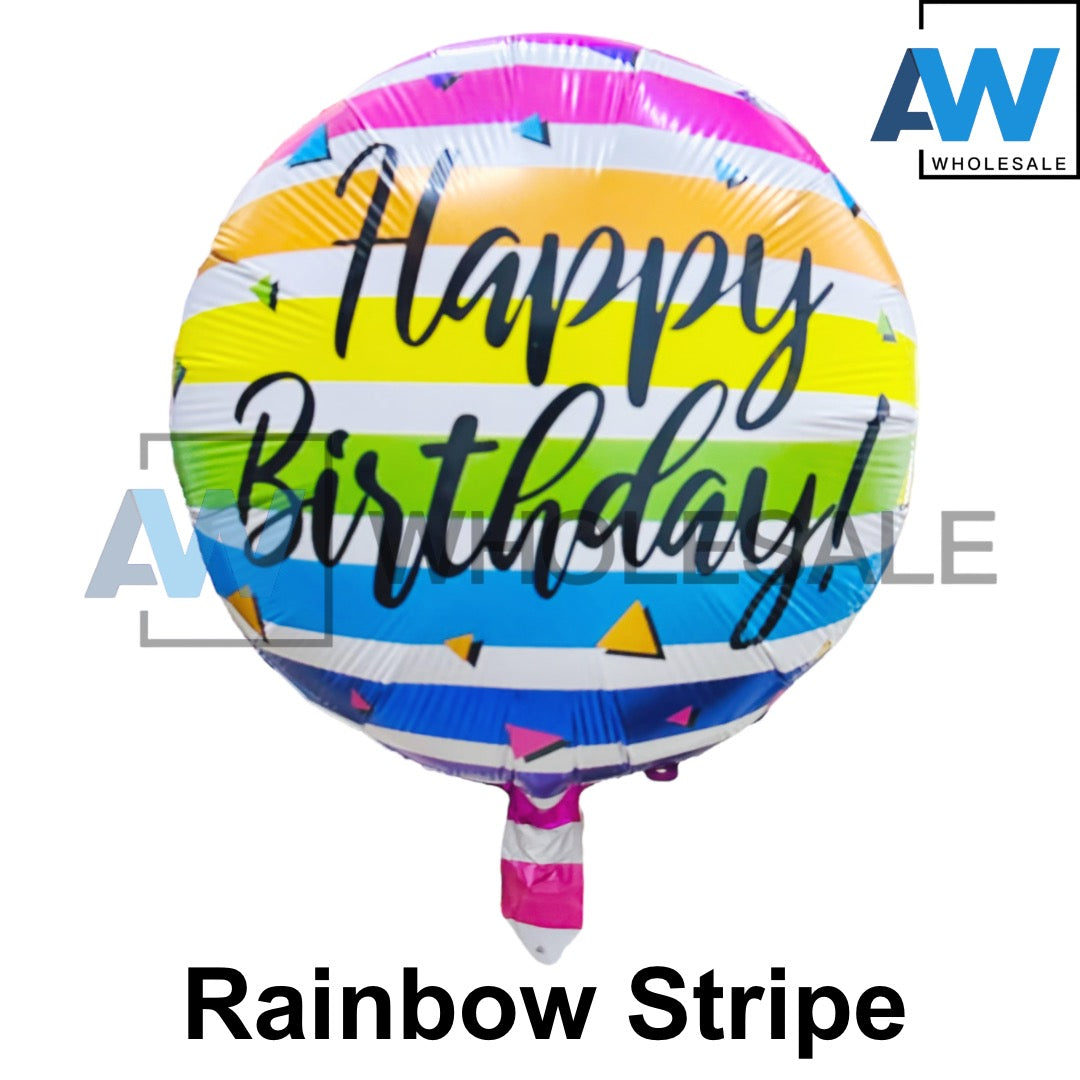 PS-344 (1 pc) Happy Birthday Round Foil Balloon