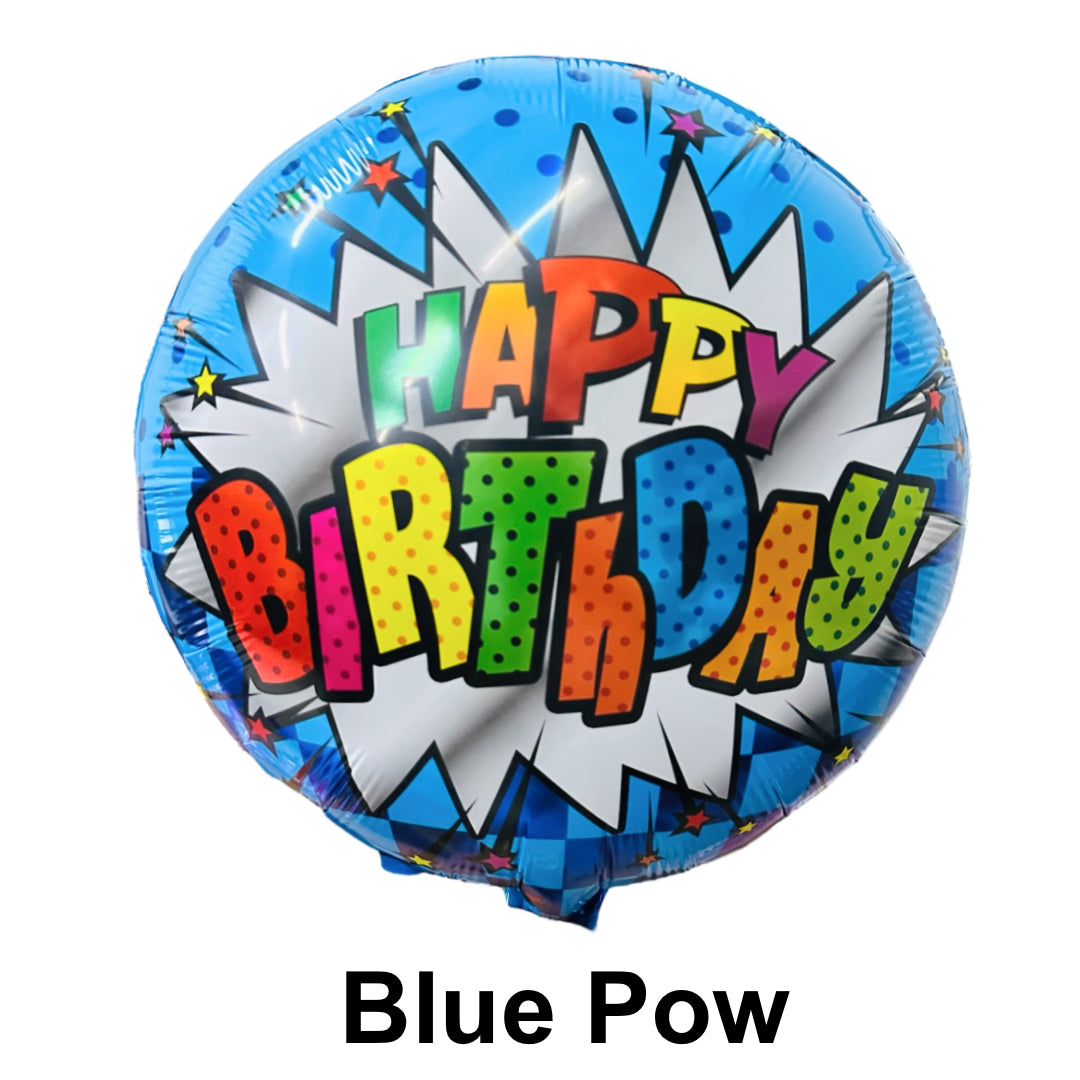 PS-344 (1 pc) Happy Birthday Round Foil Balloon
