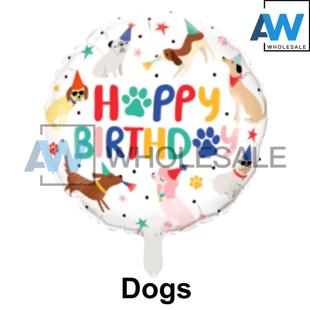 PS-344 (1 pc) Happy Birthday Round Foil Balloon
