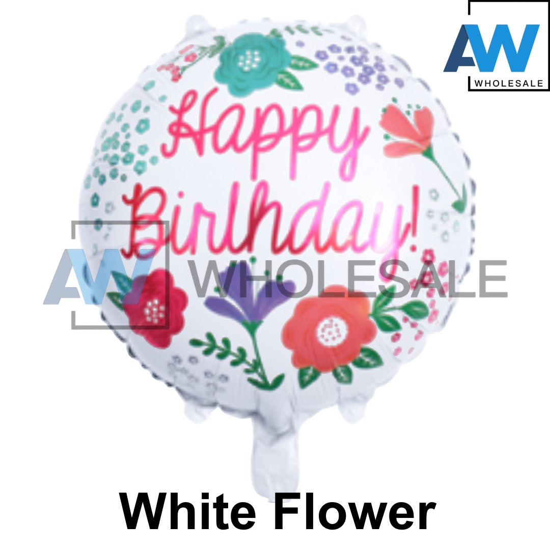 PS-344 (1 pc) Happy Birthday Round Foil Balloon