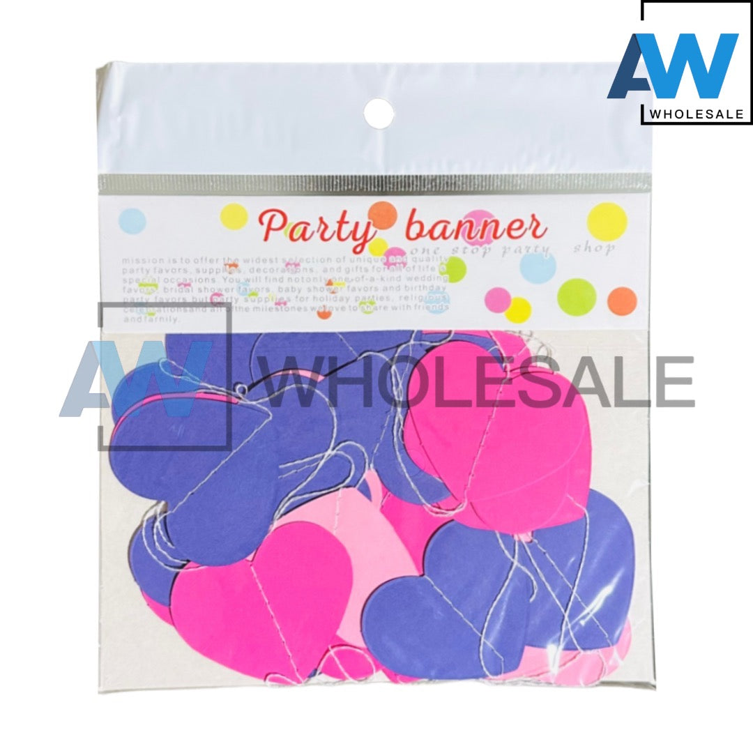 PS-371 (1 set) Star & Heart Garland Banners