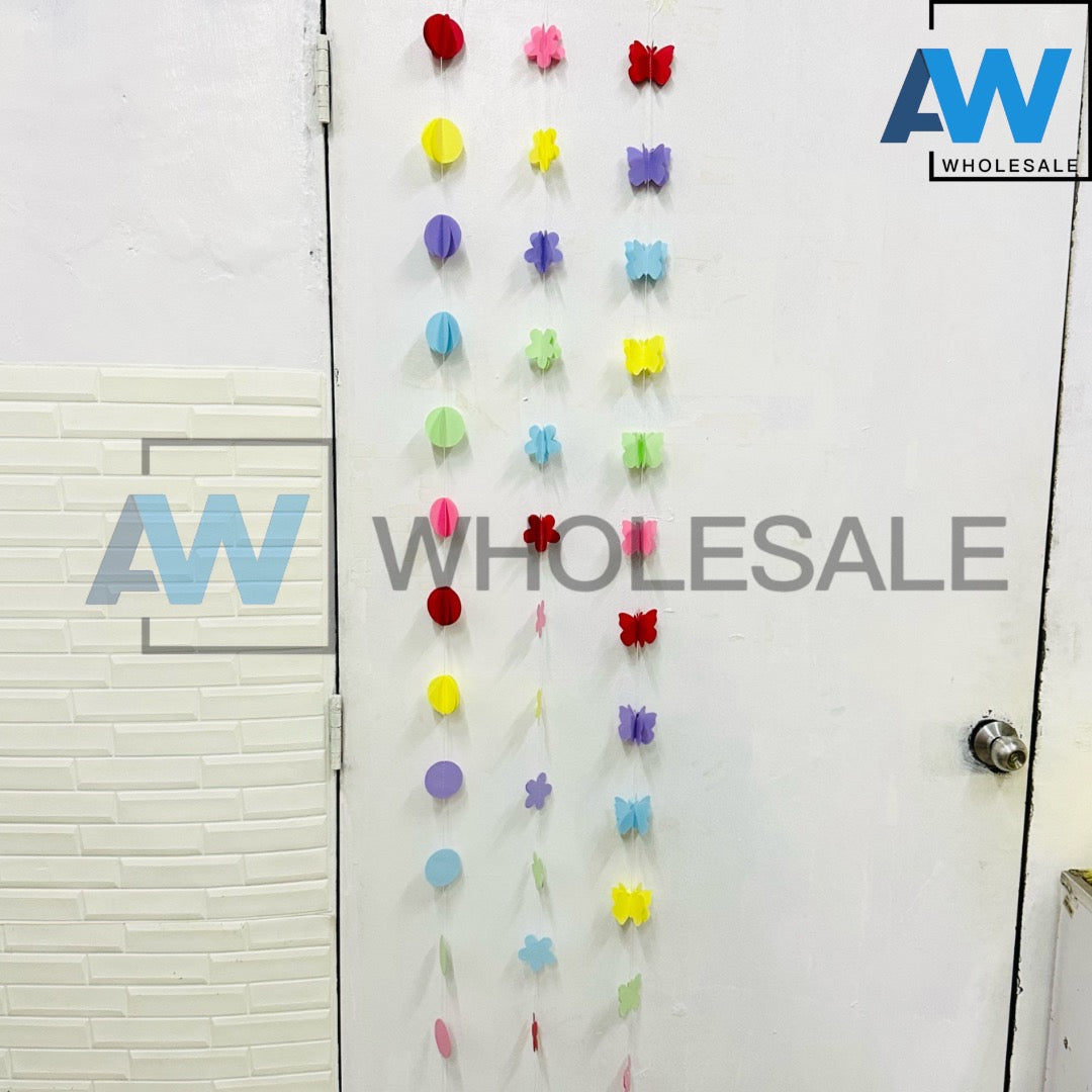 PS-376 (12 pcs) 3D Shape Pastel Garland Banner