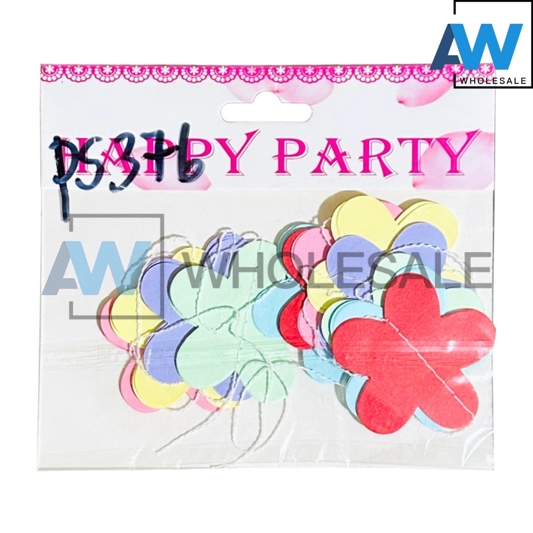 PS-376 (12 pcs) 3D Shape Pastel Garland Banner