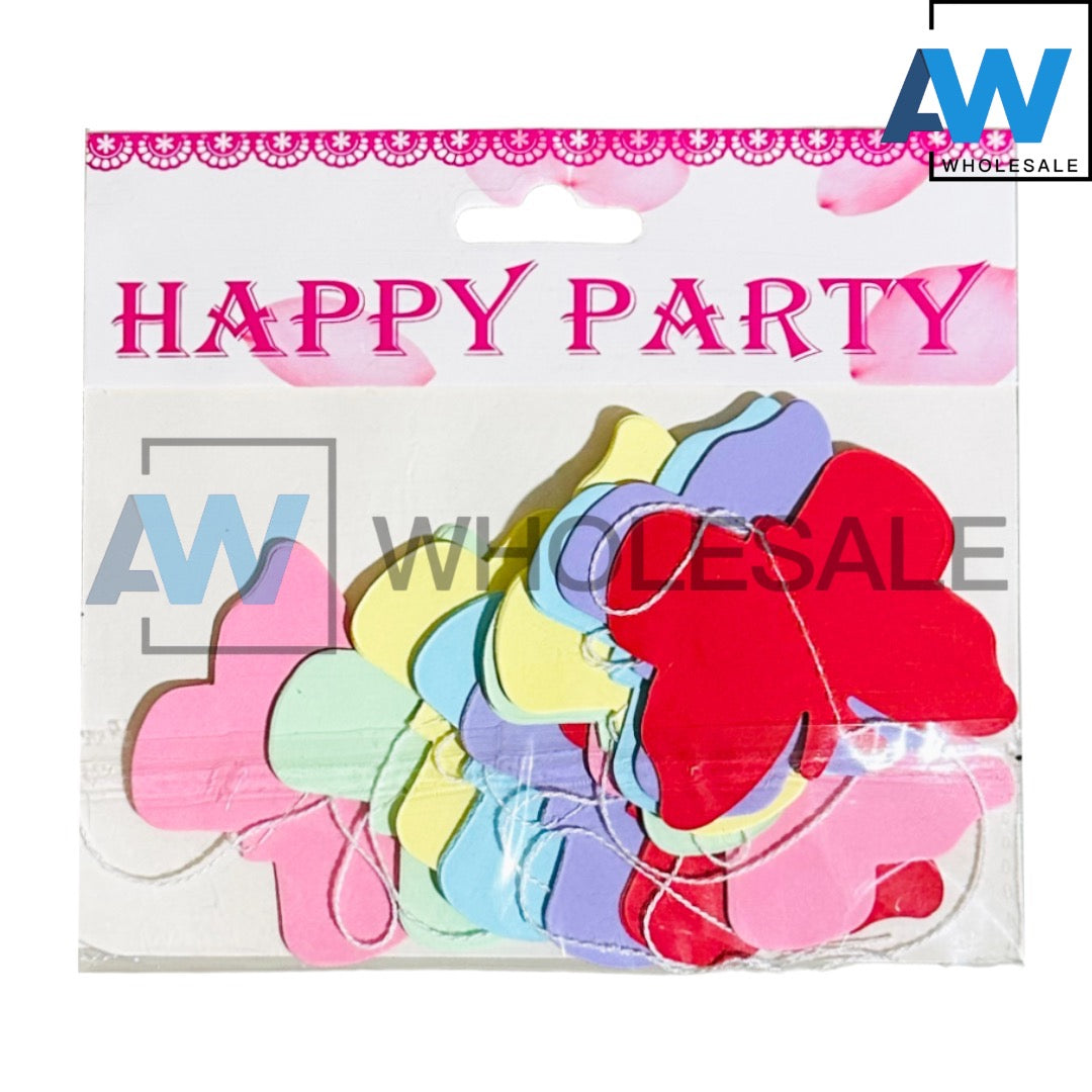 PS-376 (12 pcs) 3D Shape Pastel Garland Banner