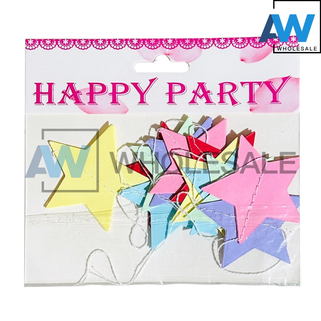 PS-376 (12 pcs) 3D Shape Pastel Garland Banner