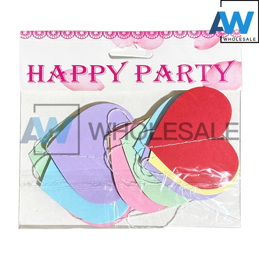 PS-376 (12 pcs) 3D Shape Pastel Garland Banner