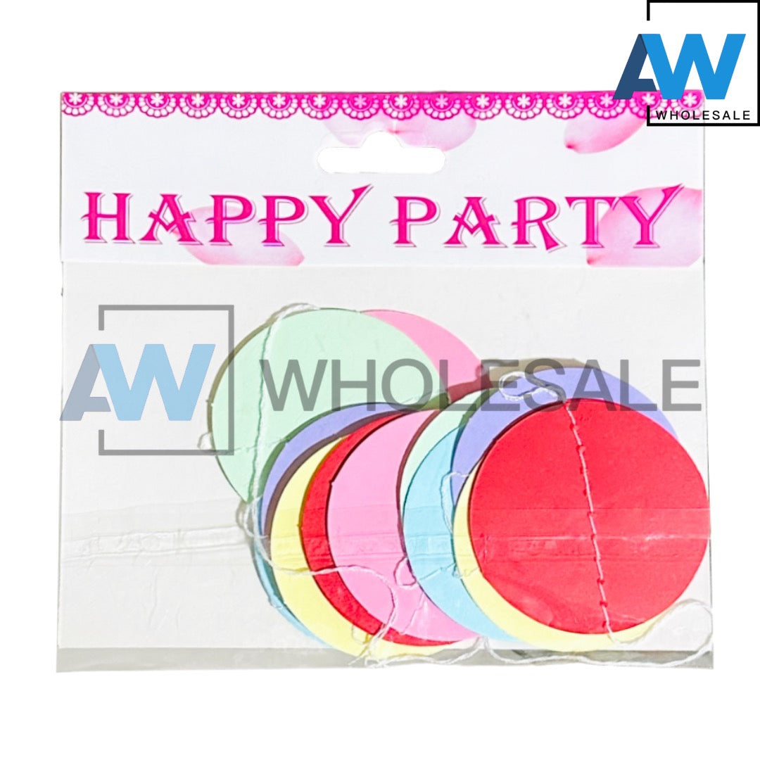 PS-376 (12 pcs) 3D Shape Pastel Garland Banner