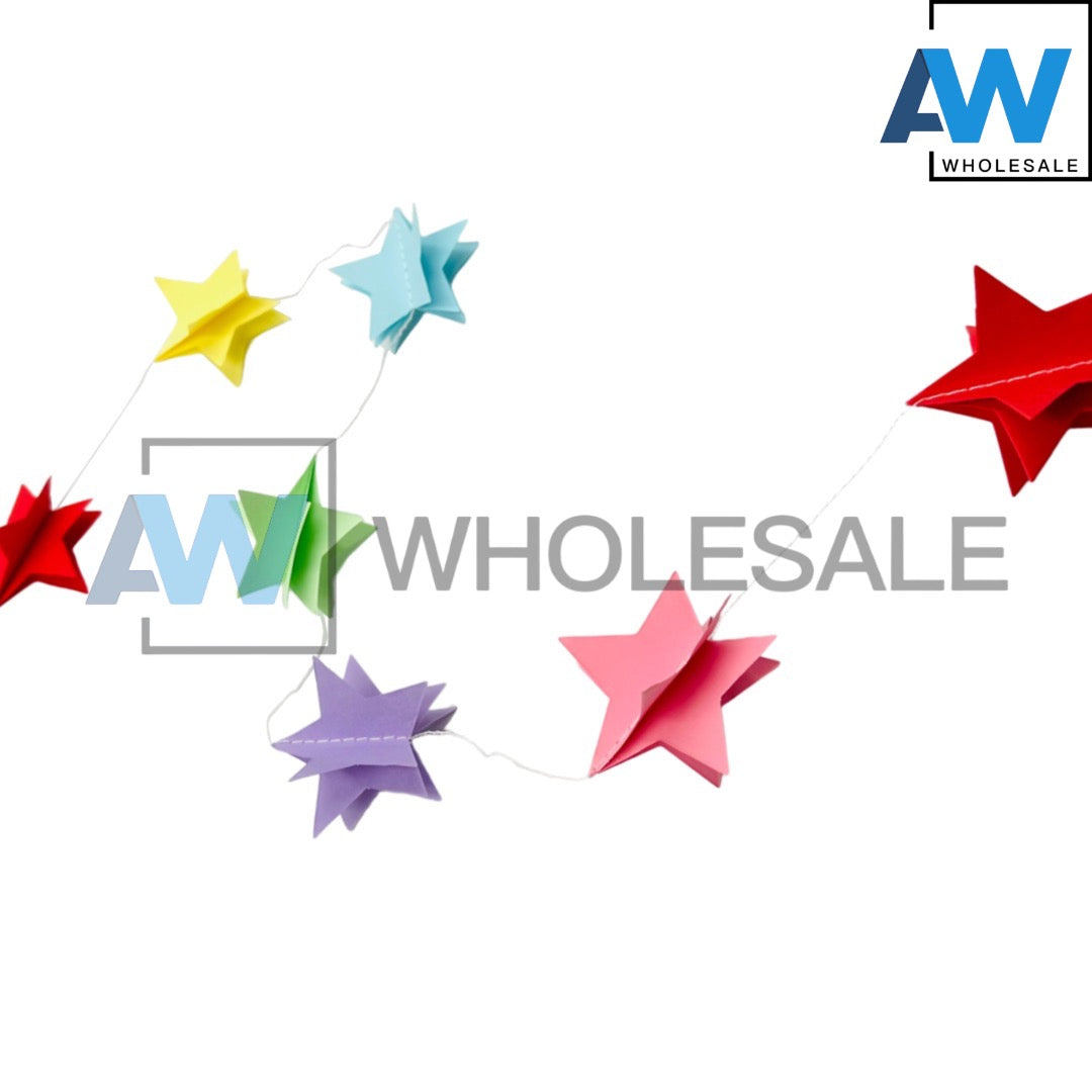 PS-376 (12 pcs) 3D Shape Pastel Garland Banner