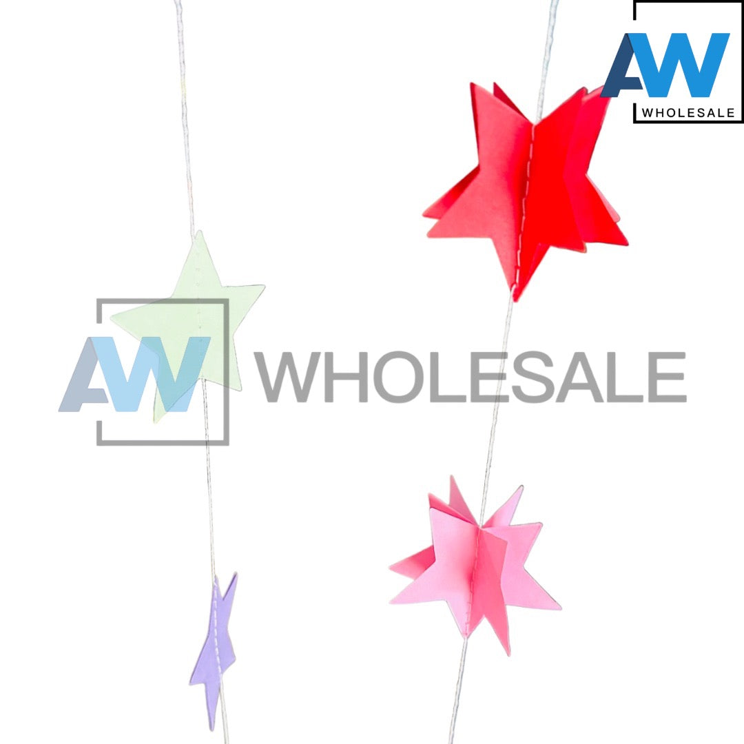 PS-376 (12 pcs) 3D Shape Pastel Garland Banner
