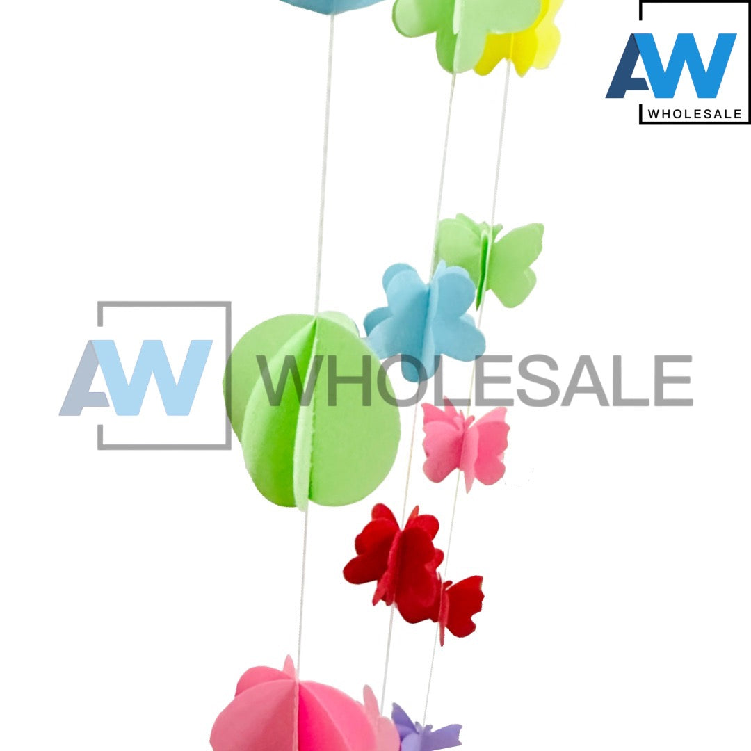 PS-376 (12 pcs) 3D Shape Pastel Garland Banner