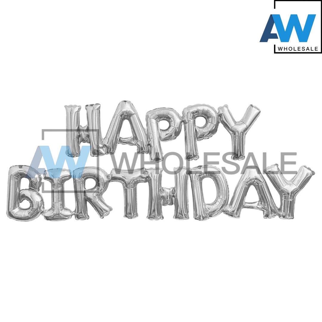 PS-378 (1 set) Linked Happy Birthday Foil Balloon Set