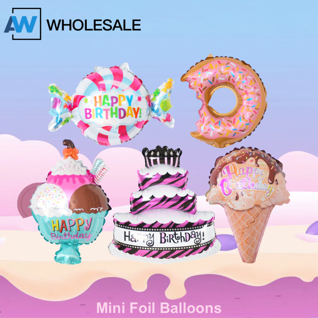 PS-386 (1 set) 5 in 1 Mini Foil Balloon Set