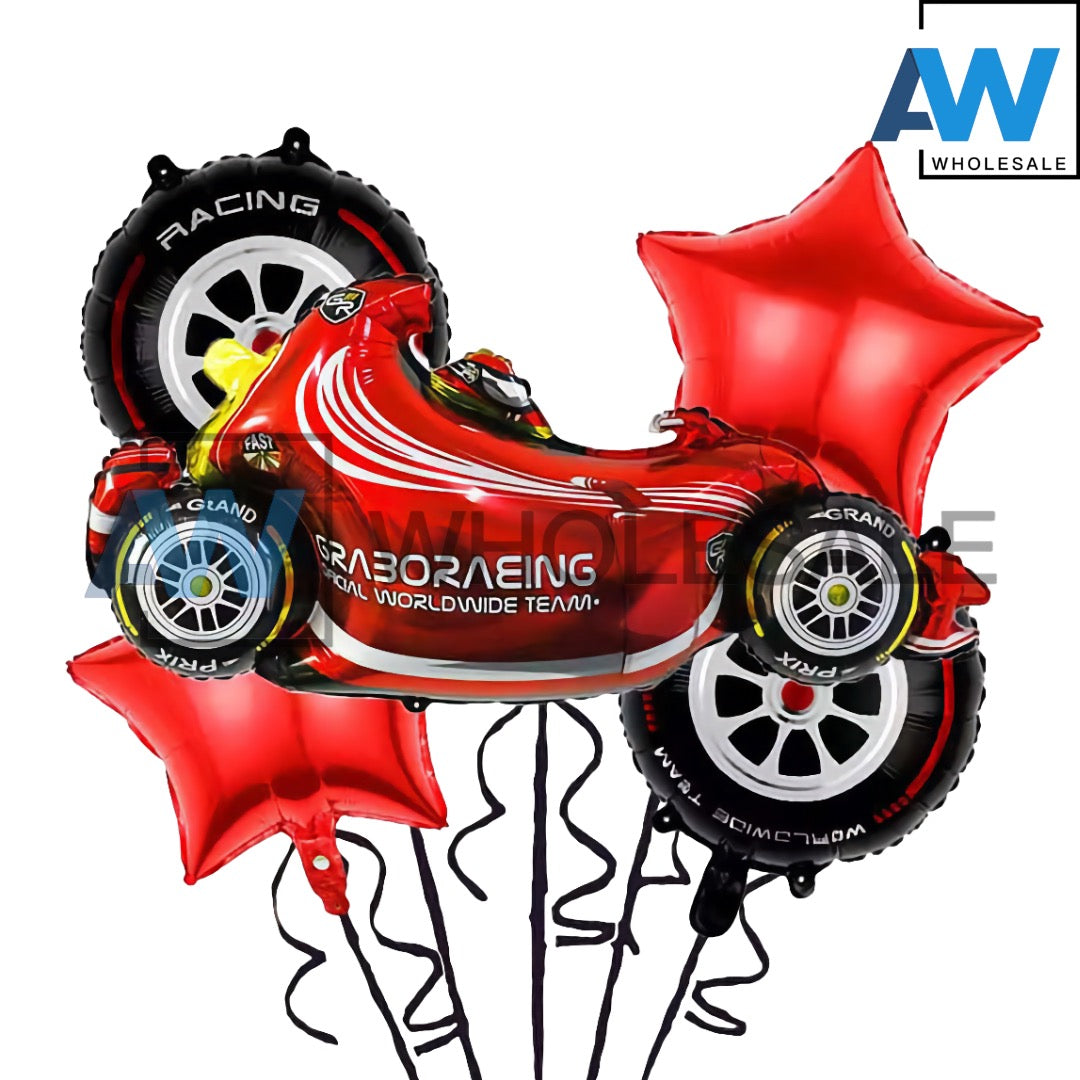 PS-400 (1 card) 5 in 1 Race Car Balloon Set