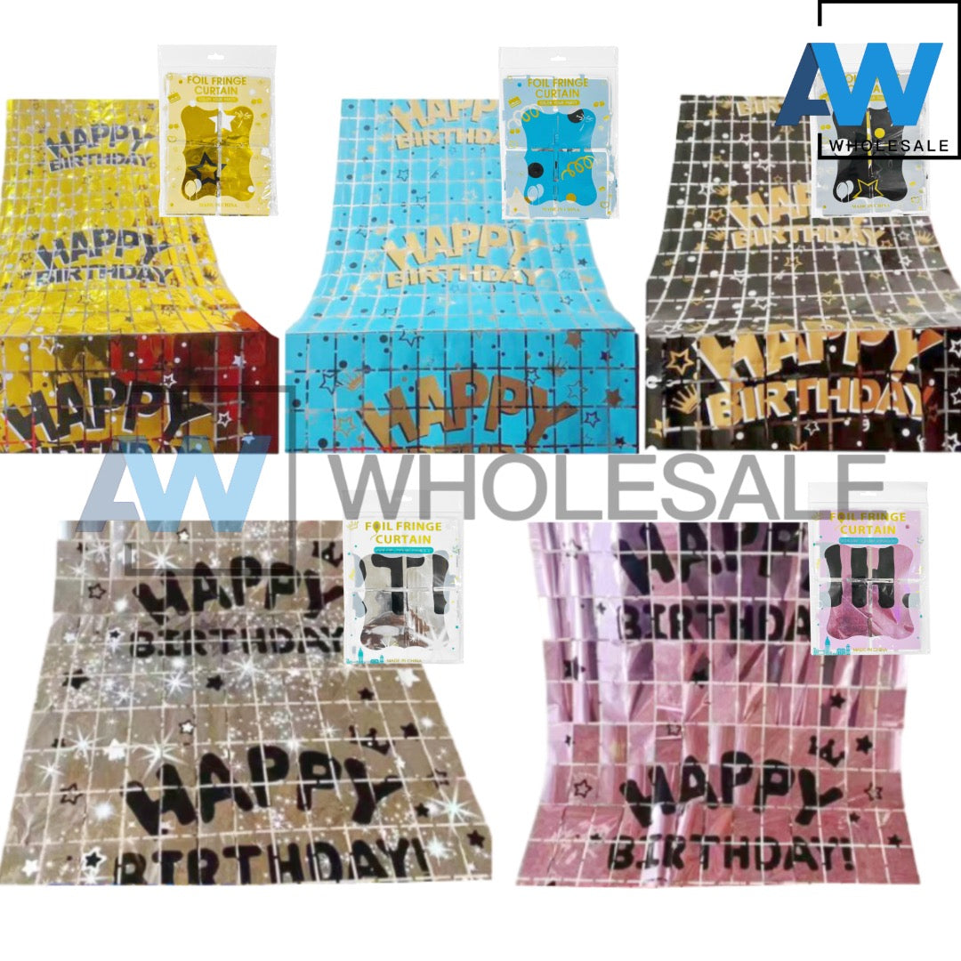 PS-404 (1 pc) Square Tile HBD Foil Curtain