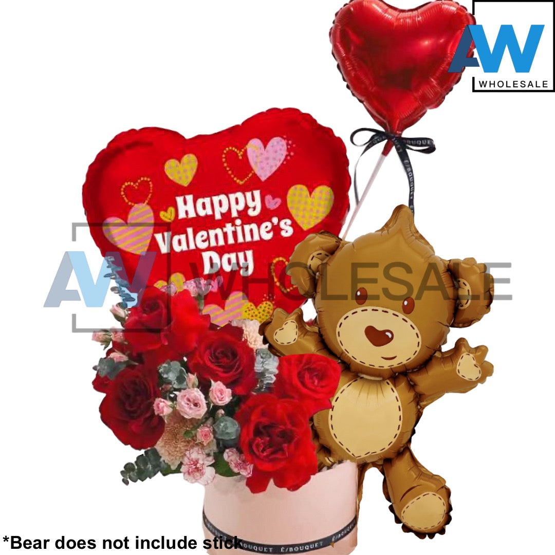 PS-445 (50 pcs) Mini Teddy Bear Foil Balloons