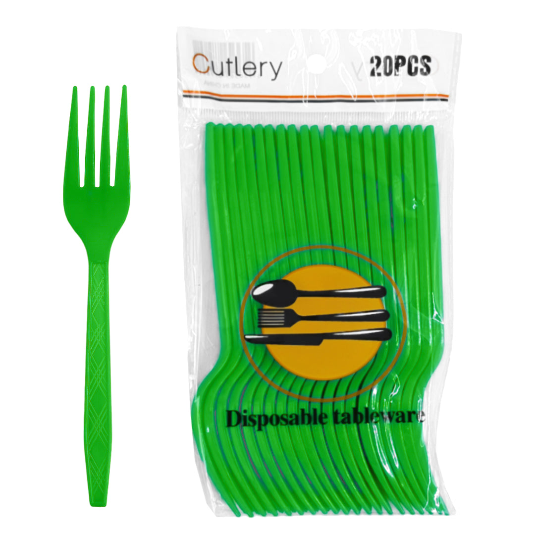 PS-463 (20 pcs) Colored Disposable Fork