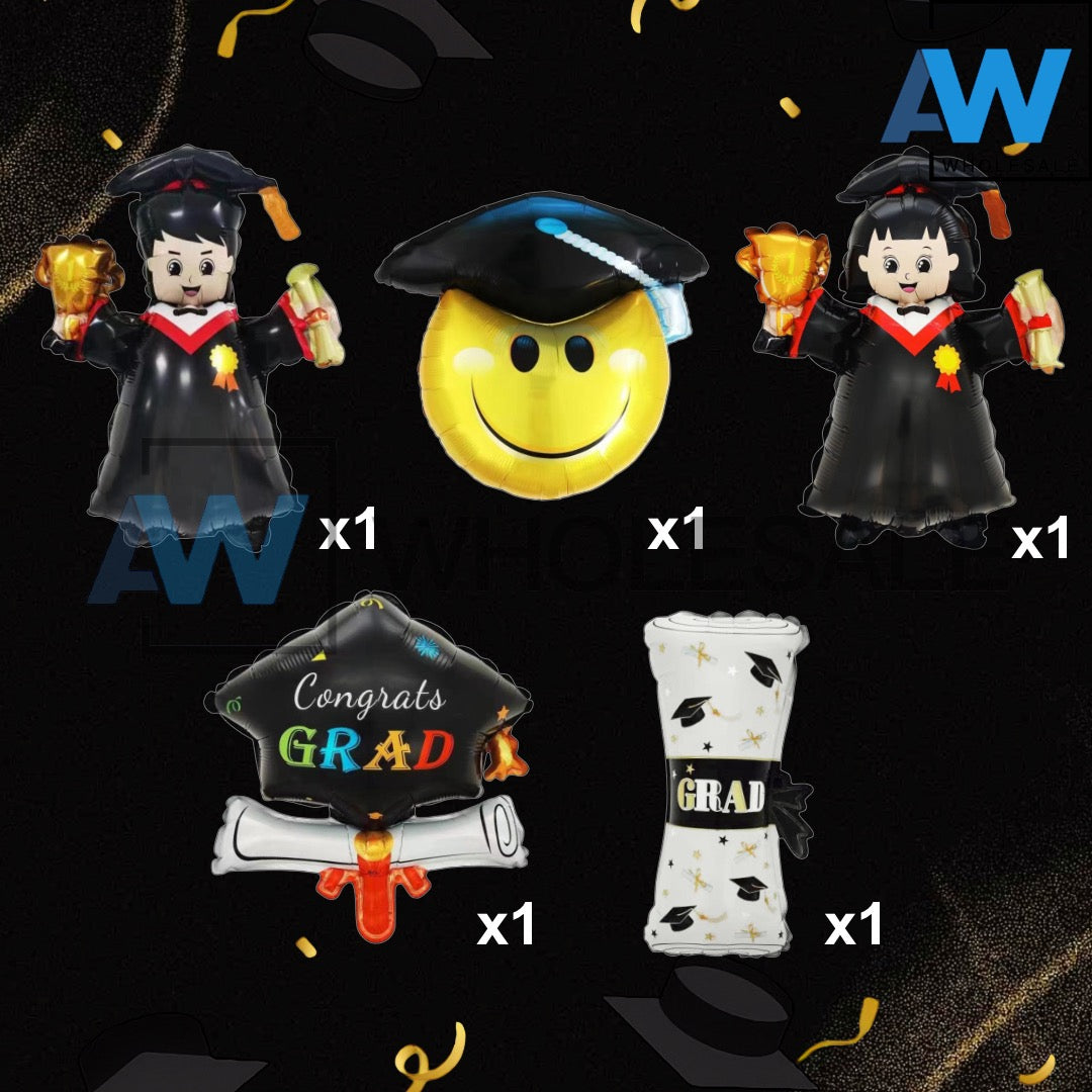 PS-470 (1 set) 5 in 1 Graduation Balloon Set