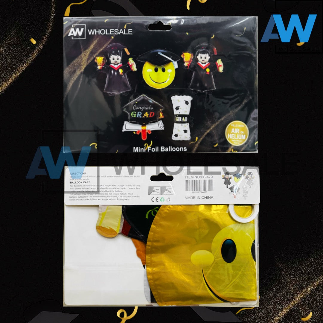 PS-470 (1 set) 5 in 1 Graduation Balloon Set