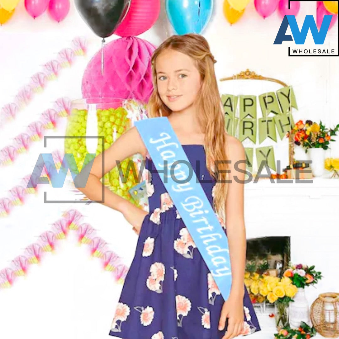 PS-499 (1 pc) Plain Happy Birthday Sash