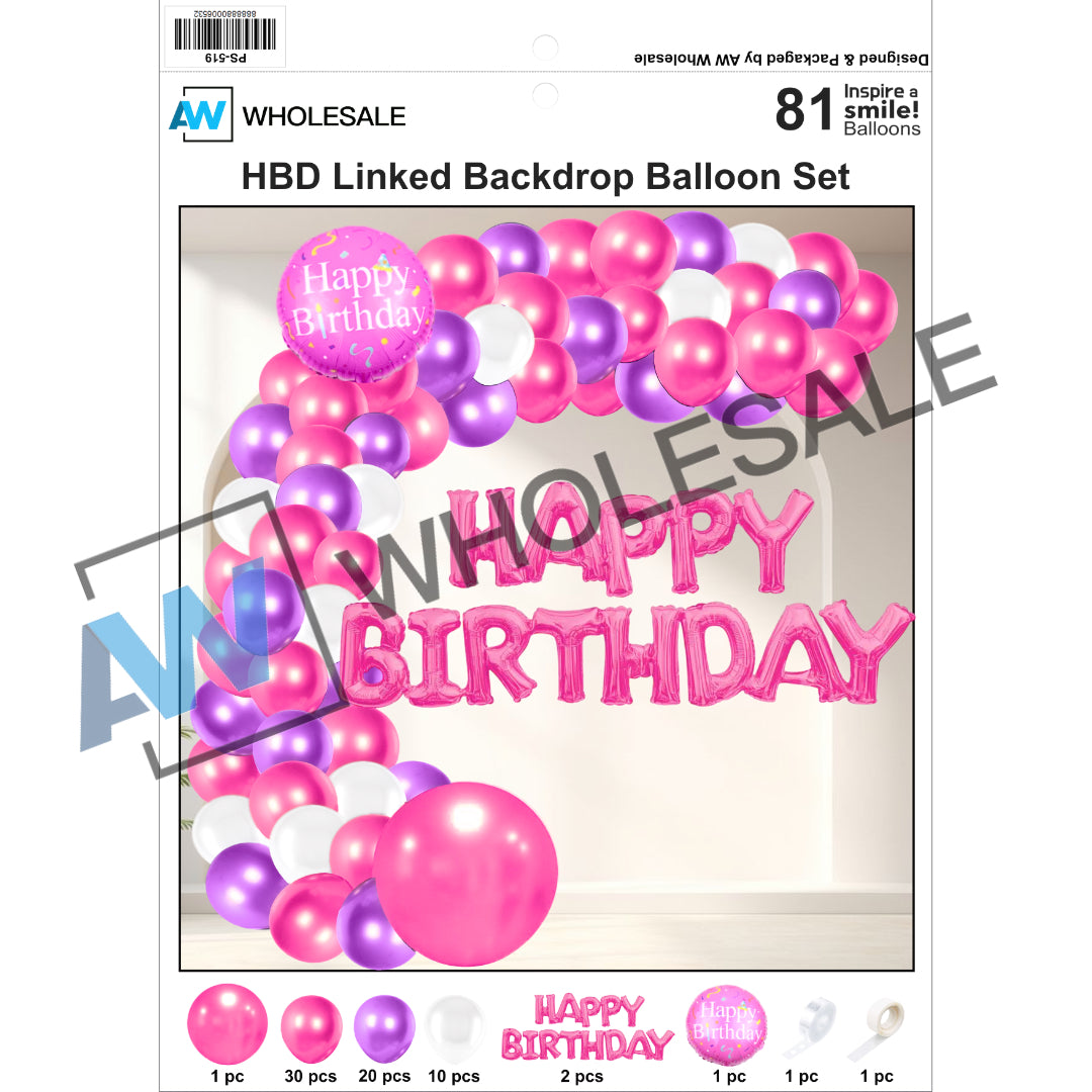PS-519 (1 set) 81 in 1 Big Balloon Set