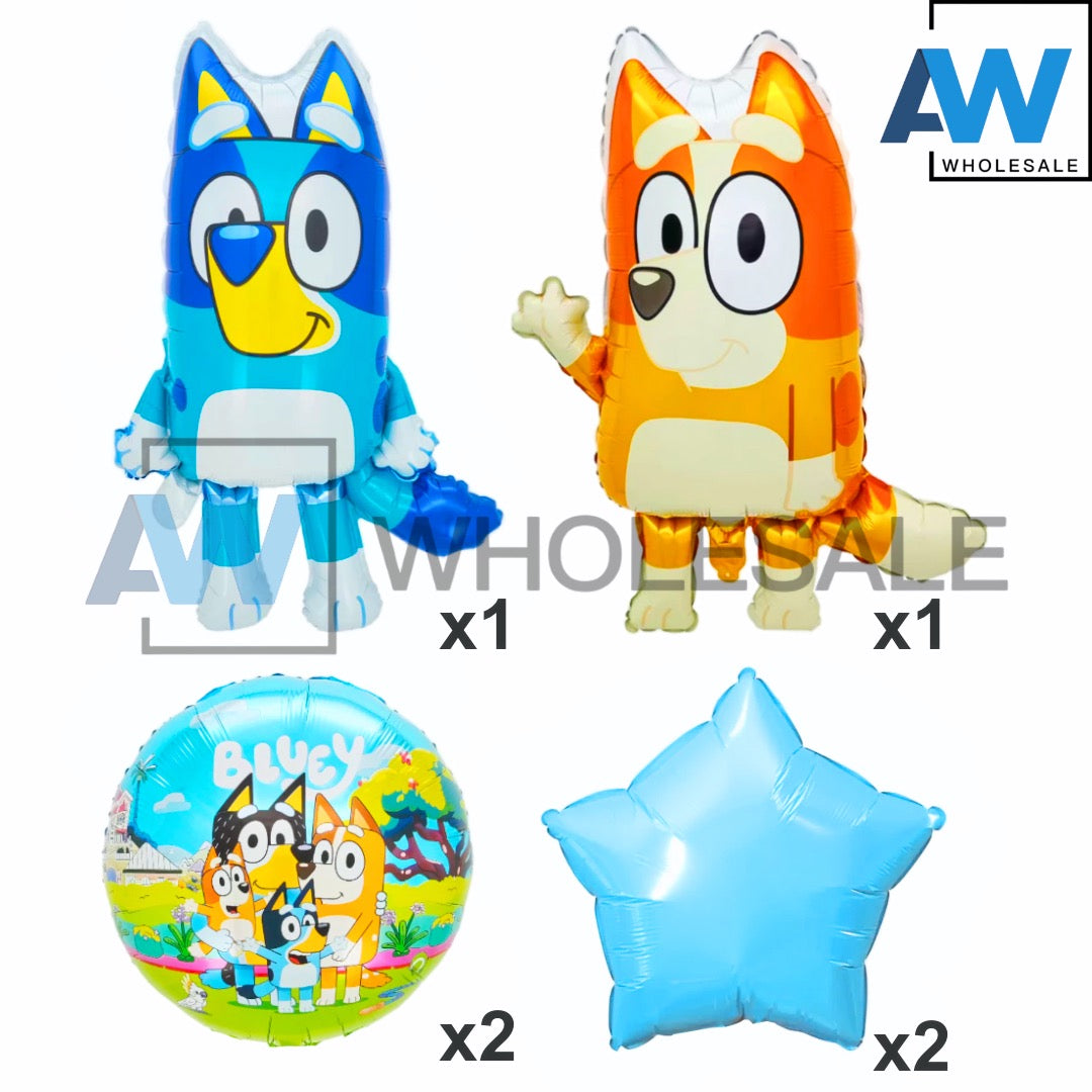 PS-539 (1 set) 5 in 1 Bluey Foil Balloon Set