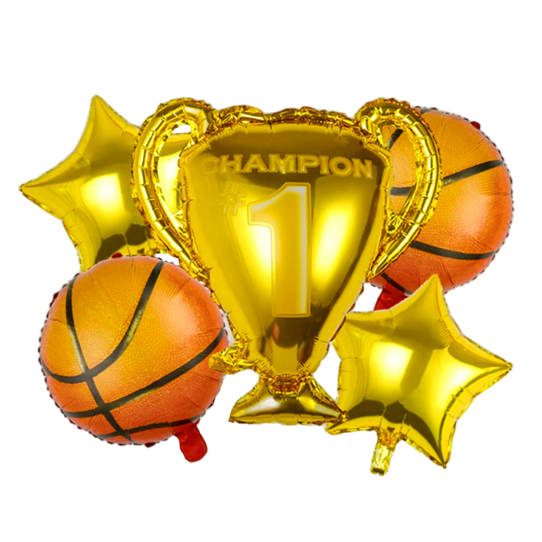 PS-540 (1 set) 5 in 1 Basketball Foil Balloon Set