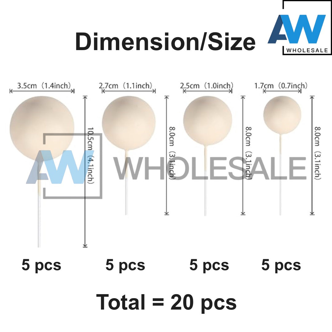 PS-544 (20 pcs) 4 Size Mixed Ball Set