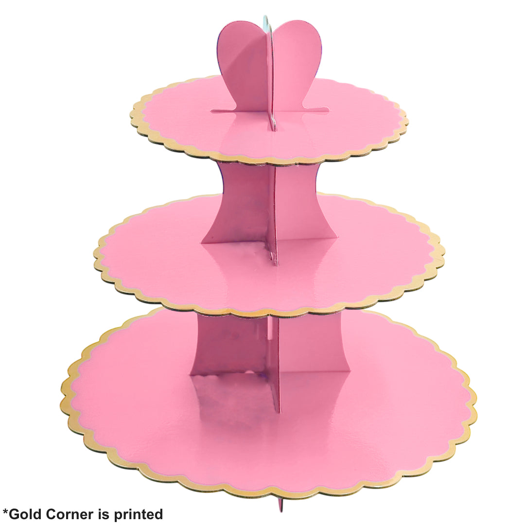 PS-80A (1 set) Gold Corner Cupcake Stand