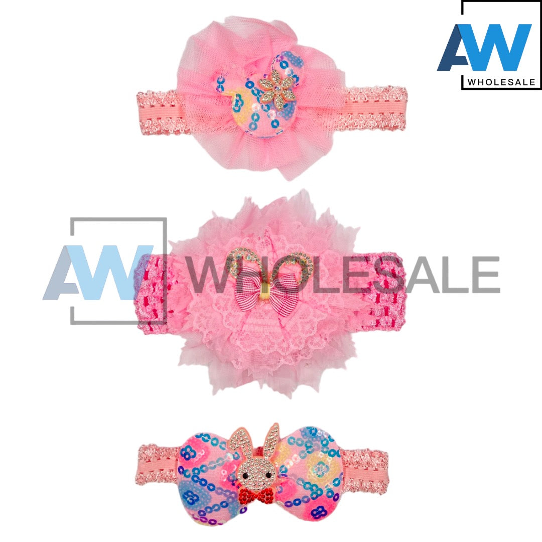 TB-317 (1 card) 3 in 1 Baby Turban Set