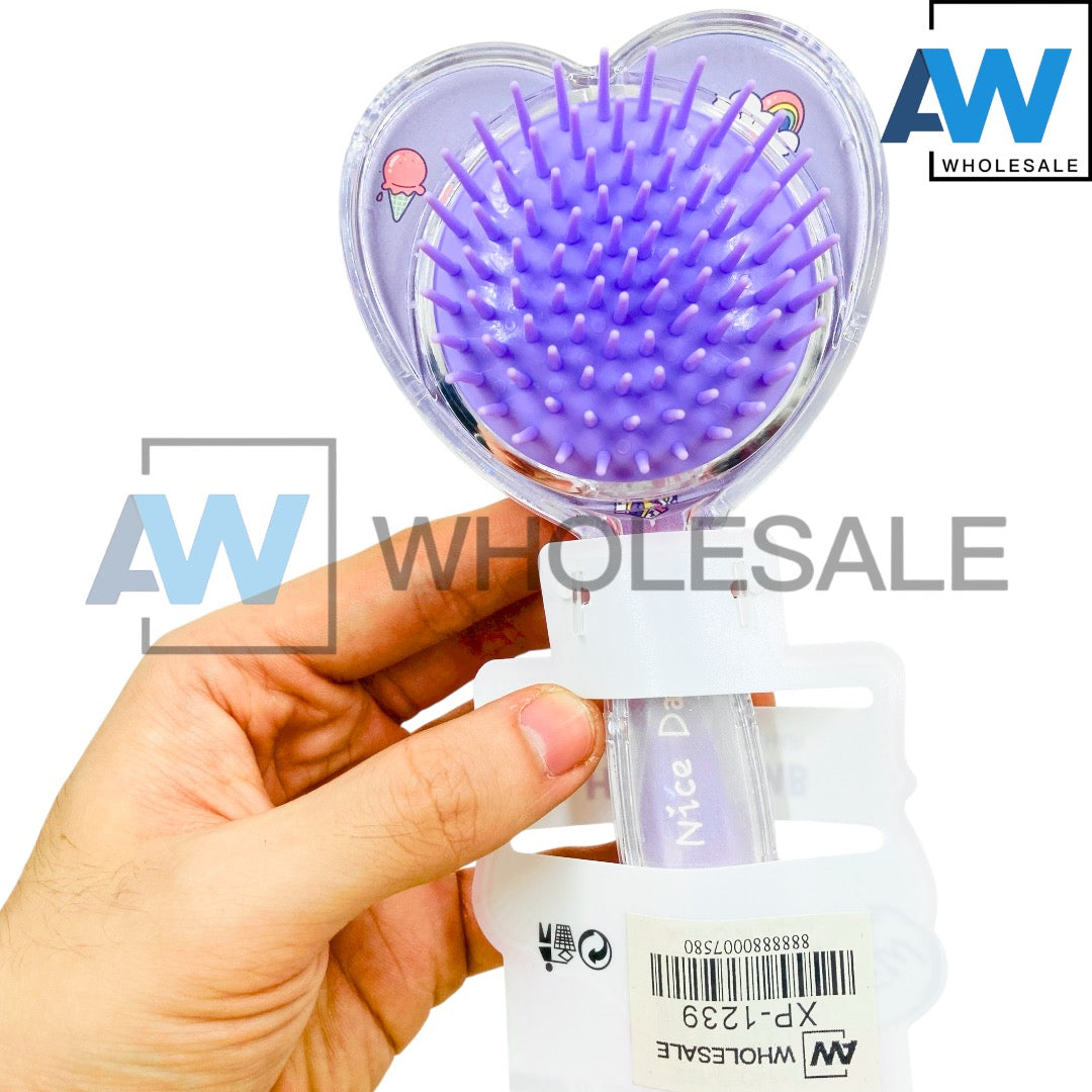 XP-1239 (1 pc) Glitter Acrylic Kids Hair Brush