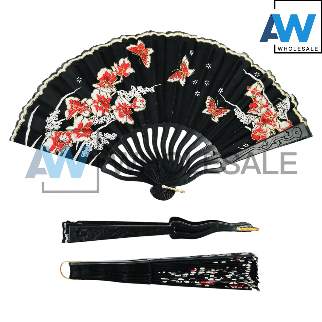 XP-32 (12 pcs) Sakura Black Japanese Fans