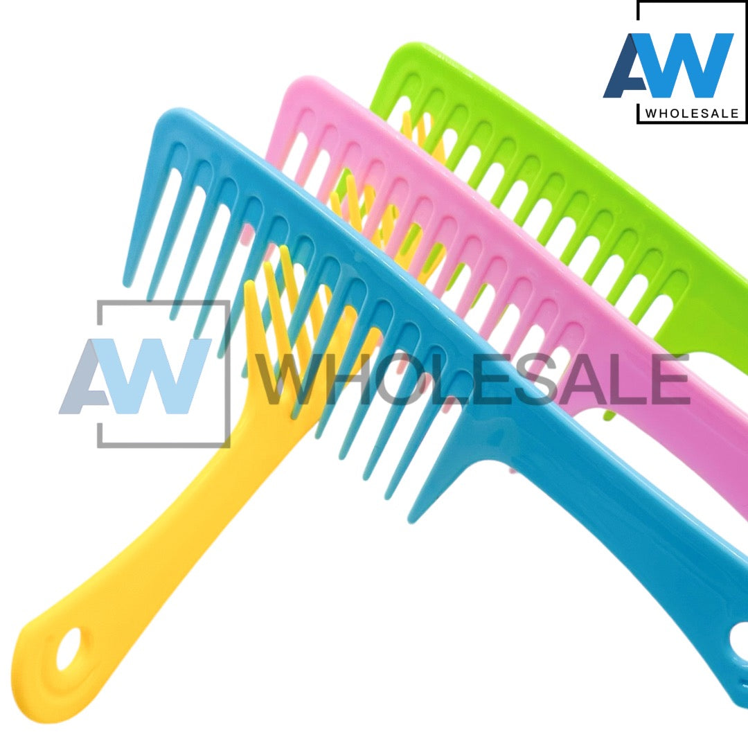 XP-635 (12 pcs) Pastel Wide PVC Hair Combs