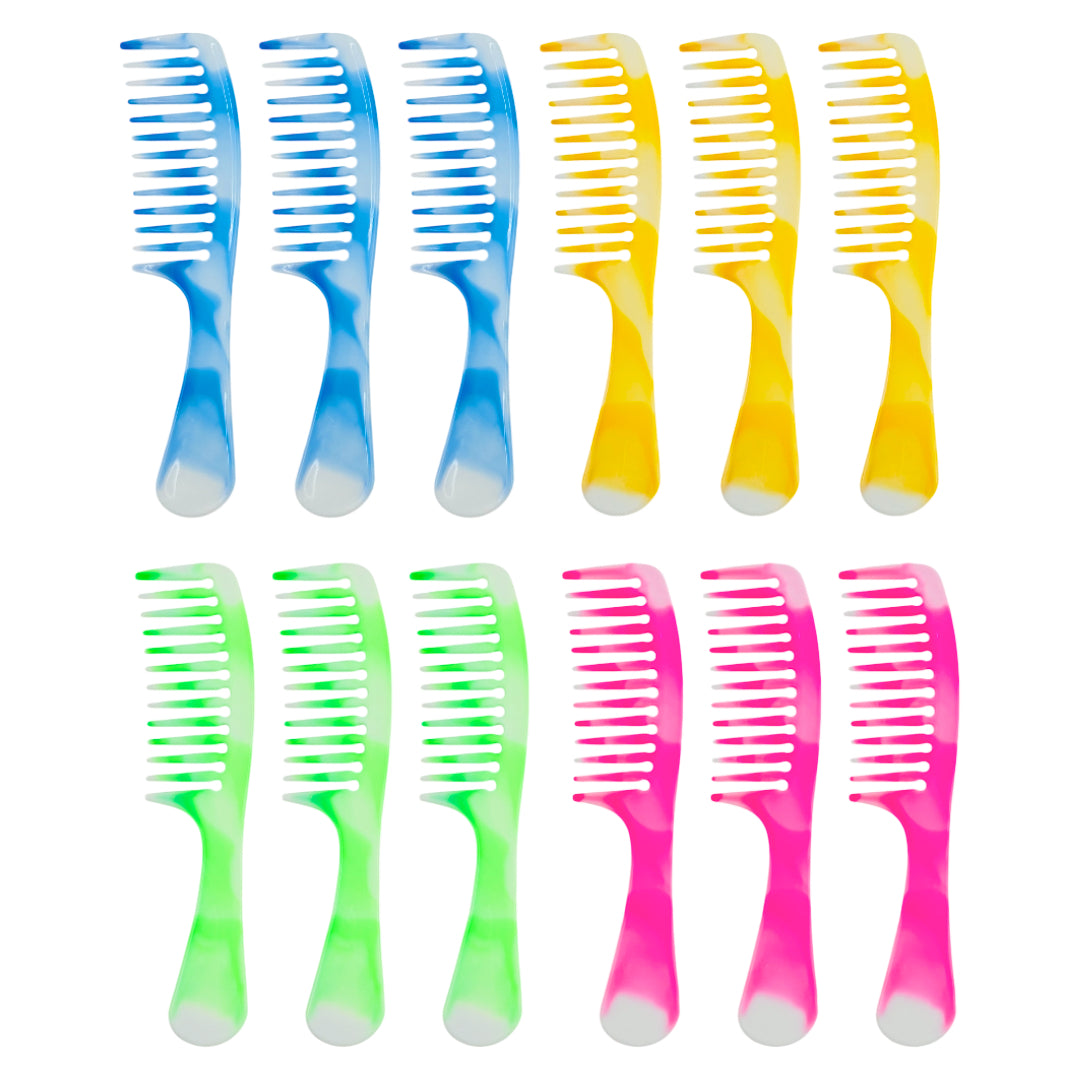XP-636 (12 pcs) Ombre PVC Hair Comb