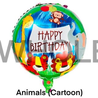 PS-344 (1 pc) Happy Birthday Round Foil Balloon