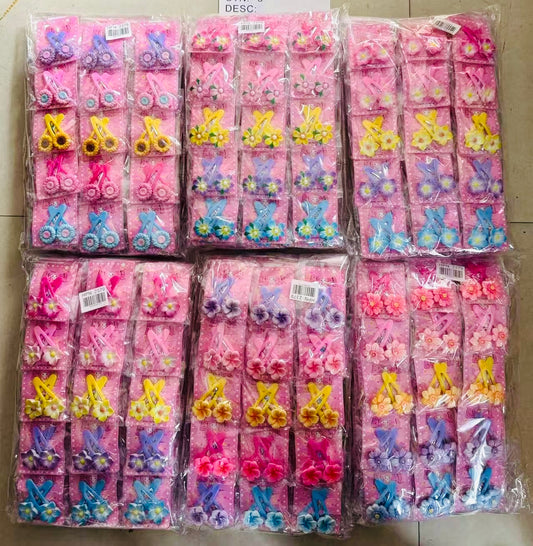 HPN-2379 (1 card) Flower Snap Hair Clip