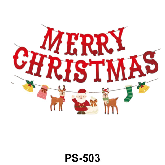 PS-503 (1 set) Merry Christmas Banner with Characters