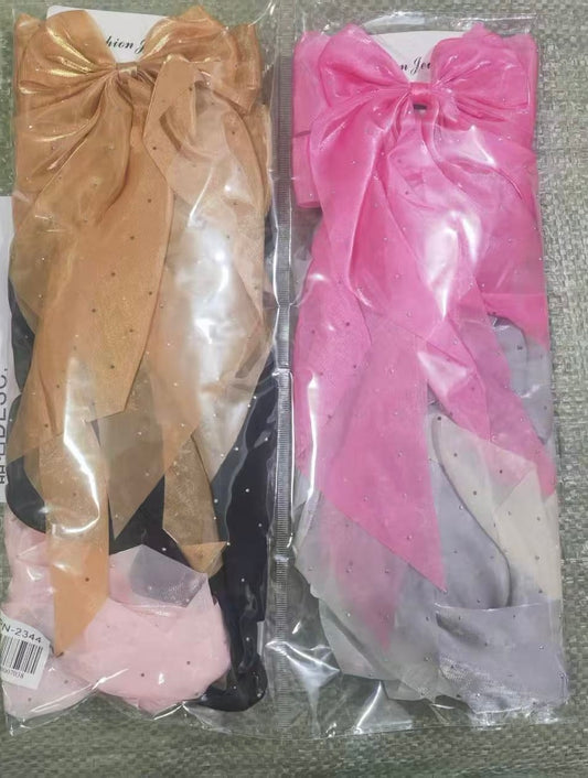HPN-2344 (12 pcs) Ribbon Hair Clip