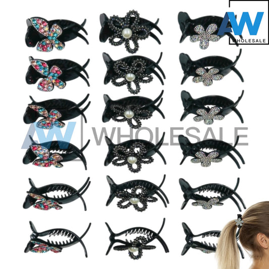 AB-1004 (12 pcs) Glossy 9 cm Hair Clamp