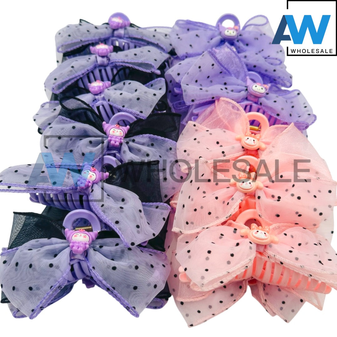 AB-1025 (12 pcs) Character 13 cm Hair Clamps