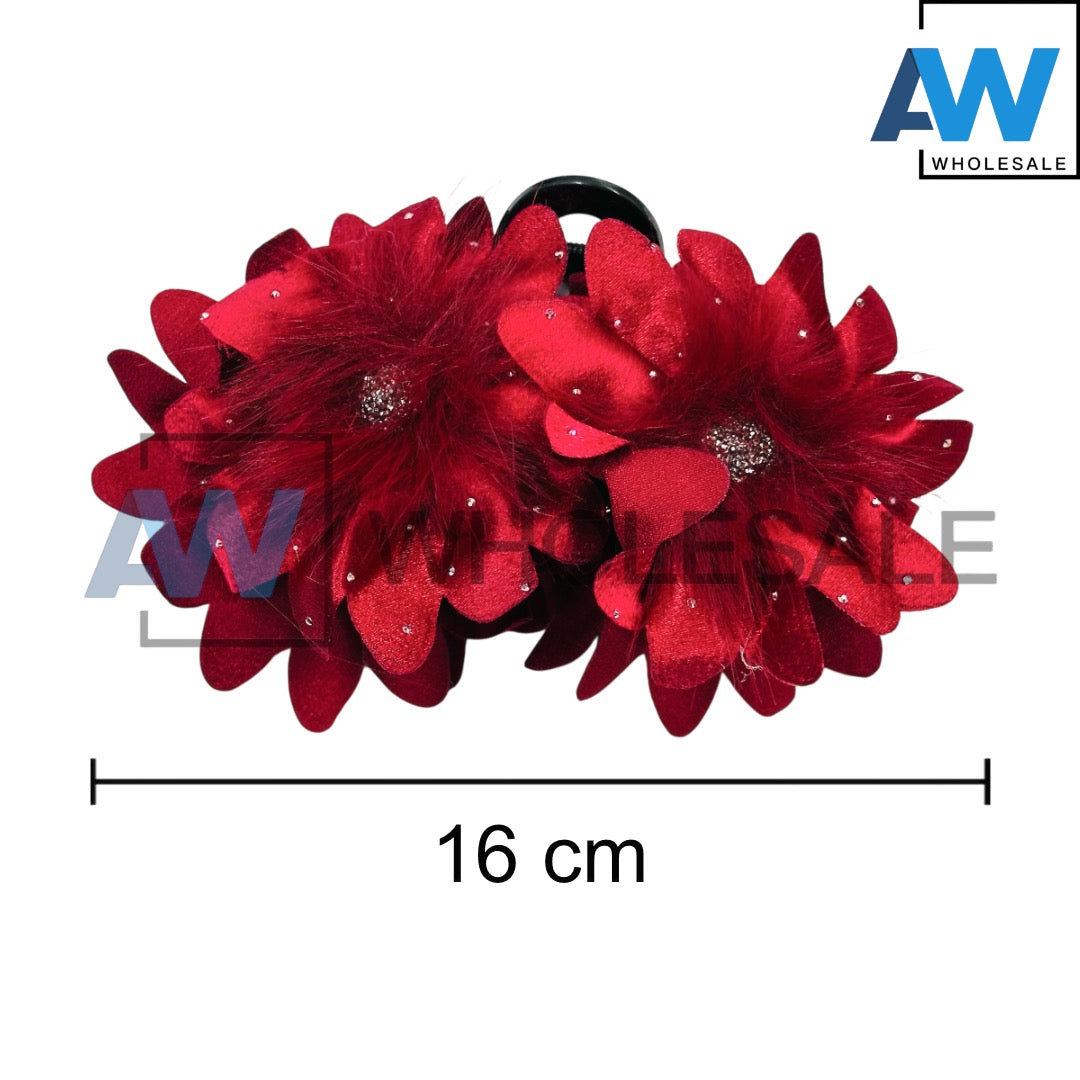 AB-1080 (12 pcs) Fabric 13 cm Hair Clamps