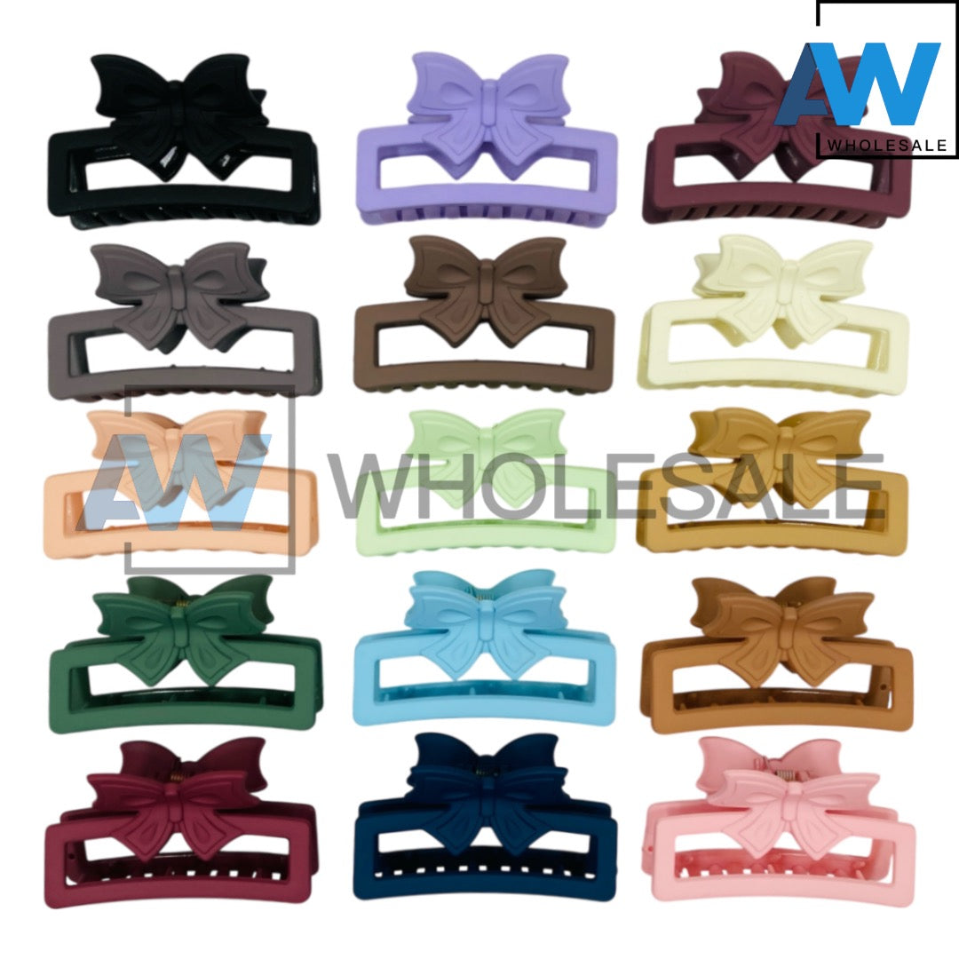 AB-1083 (12 pcs) Matte/Metallic 7 cm Hair Clamps