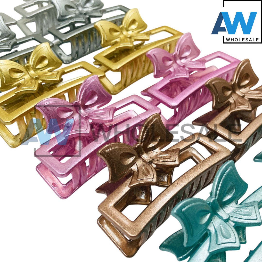 AB-1083 (12 pcs) Matte/Metallic 7 cm Hair Clamps