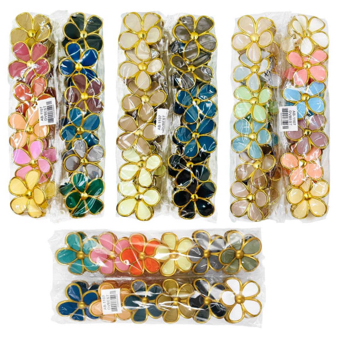 AB-1107 (12 pcs) Matte 7 cm Hair Clamps