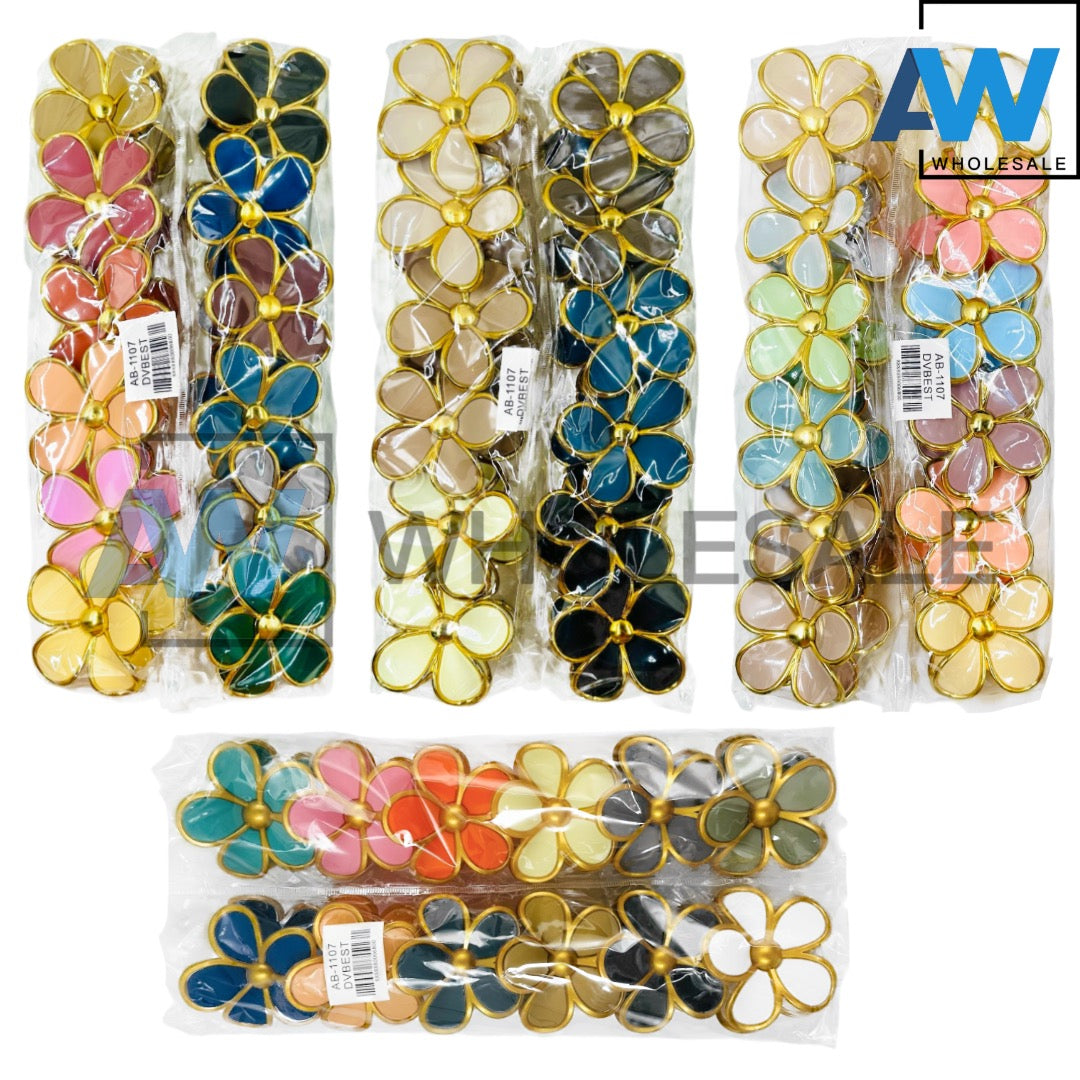 AB-1107 (12 pcs) Matte 7 cm Hair Clamps