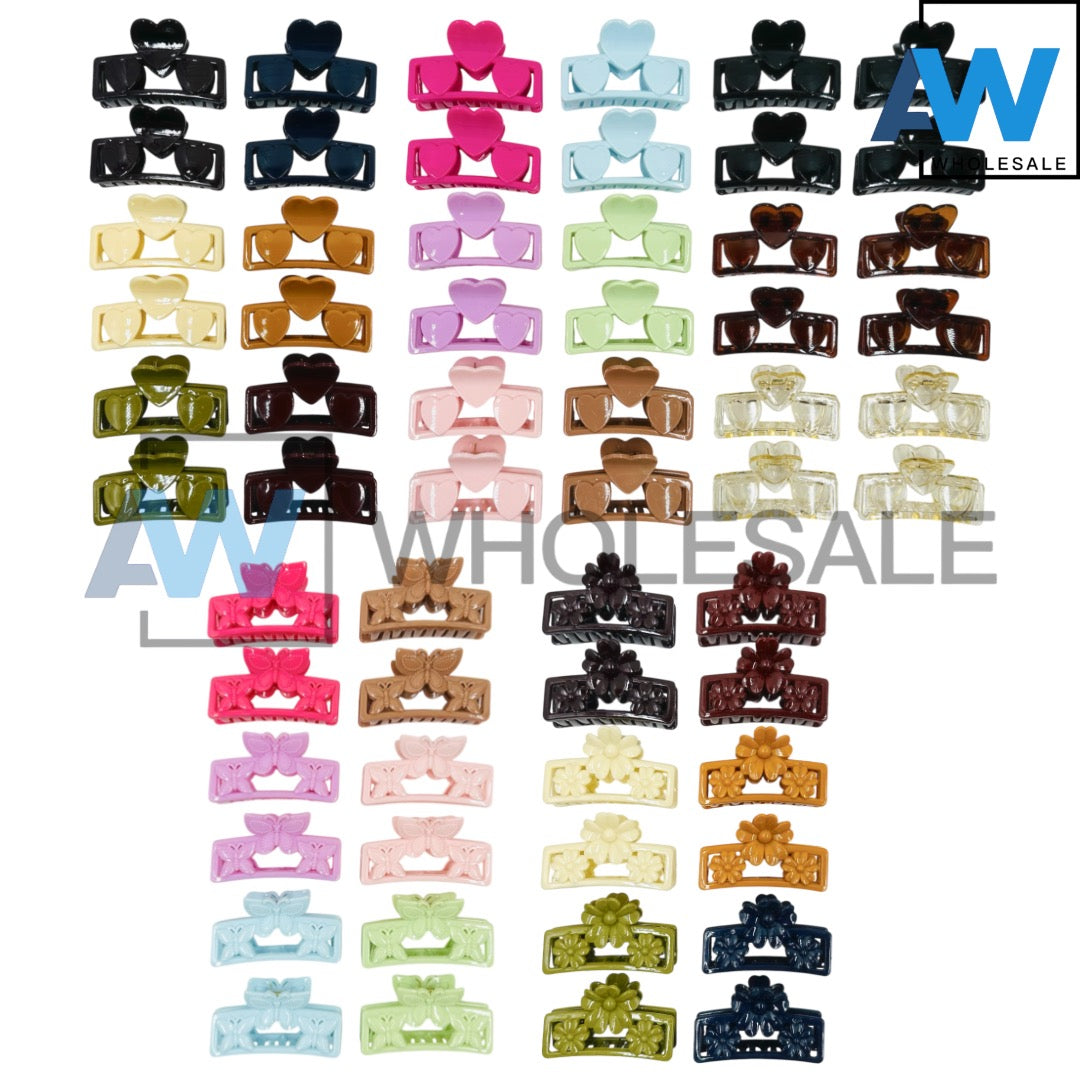 AB-1123 (12 pcs) Glossy 7 cm Hair Clamps